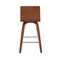 Armen Living Vienna 26" Swivel Counter Stool in Walnut Wood Finish with Cream Faux Leather LCVIBACRWA26 - alternate 5